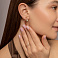 Серьги-кольца из красного золота с фианитами (арт. 1092115) – изображение 4