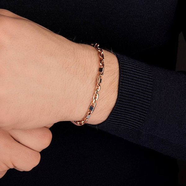 Золотий браслет з родіюванням (арт. 326479р) – зображення 5