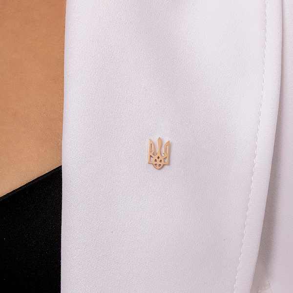 Значок из красного золота Герб Украины-Трезубец (арт. 360009) – изображение 2