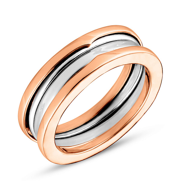 Кольцо из красного и белого золота (арт. 152364кб) – изображение 1