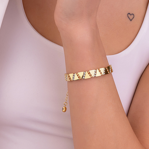 Браслет Francelli из комбинированного золота (арт. 326123жбк) – изображение 2