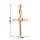 Хрестик з червоного золота з одним діамантом (арт. П011321) – зображення 2