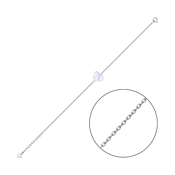 Серебряный браслет Сердце (арт. 7509/3961) – изображение 1