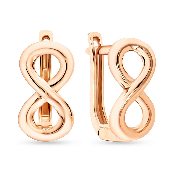 Золоті сережки «Нескінченність»  (арт. 107642) – зображення 1