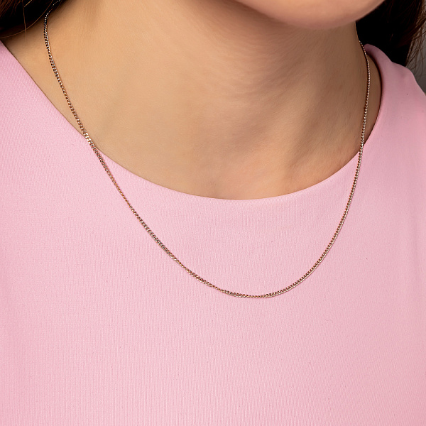 Ланцюжок з золота з родіюванням плетіння Панцирне (арт. 301001р) – зображення 2