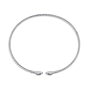 Серебряное жесткое колье с альпинитами и фианитами (арт. 7507/2187аз)