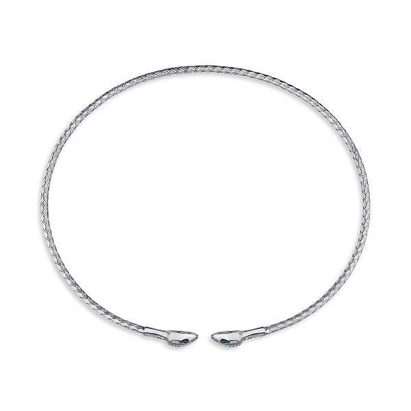 Серебряное жесткое колье с альпинитами и фианитами (арт. 7507/2187аз) – изображение 1