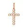 Хрестик з червоного і білого золота (арт. 440764/1кб) – зображення 1