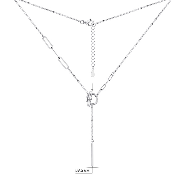 Срібне кольє з підвіскою Trendy Style (арт. 7507/1878) – зображення 6
