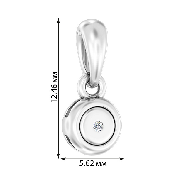Золота підвіска  з діамантом (арт. П011028б) – зображення 2