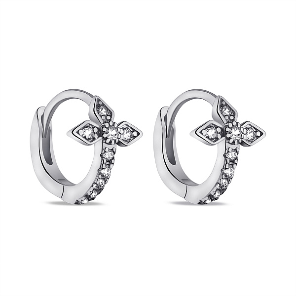 Серебряные серьги с фианитами (арт. 7502/9595/10) – изображение 1
