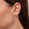 Серьги из желтого золота с дорожкой из фианитов (арт. 110485ж) – изображение 3