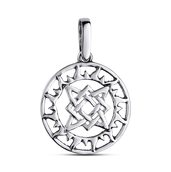 Кулон срібний з руничним орнаментом (арт. 7903/89002-ч) – зображення 1