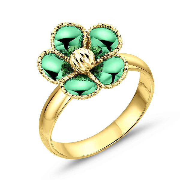 Кольцо Francelli Цветок из желтого золота (арт. 155719жз) – изображение 1