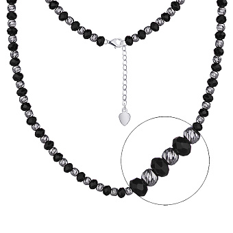 Фото Срібне кольє з оніксом (арт. 7507/928о)