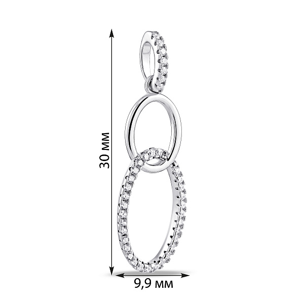 Серебряная подвеска с фианитами (арт. 7503/4750) – изображение 2