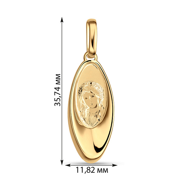 Ладанка з жовтого золота (арт. 414806ж) – зображення 2