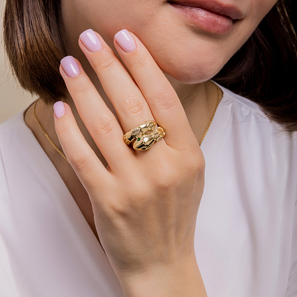 Золотое кольцо Змея (арт. 156056жз) – изображение 2