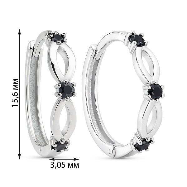 Золоті сережки з сапфірами (арт. 111289Пбс) – зображення 3