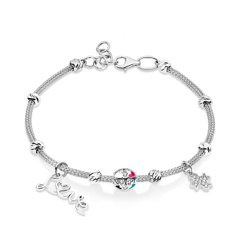 Браслет Love из белого золота (арт. 325058бецвП2)