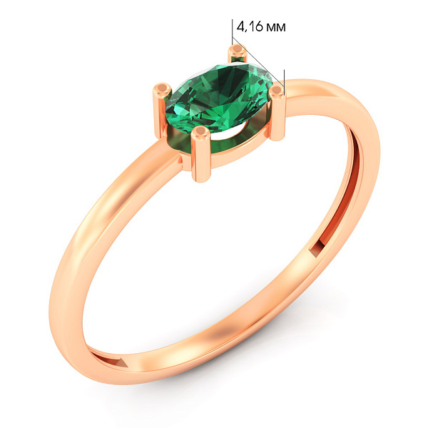 Золота каблучка з кварцом (арт. 141252Пз) – зображення 2