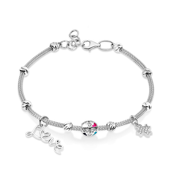 Браслет Love з білого золота (арт. 325058бецвП2) – зображення 1
