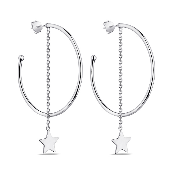 Серьги из серебра с подвеской (арт. 7518/5717) – изображение 1