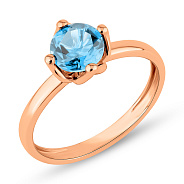 Фото Золотое кольцо с топазом (арт. 141229Птг)