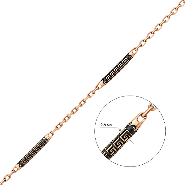 Золотая цепочка в плетении Якорь фантазийный (арт. 360361ч) – изображение 2