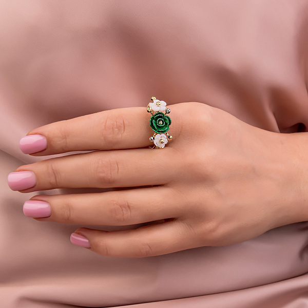 Золота каблучка Francelli (арт. 155729жбзп) – зображення 2