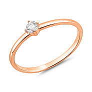 Фото Золота каблучка з фіанітом (арт. 1401075)