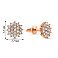 Серьги-пусеты из золота с россыпью бриллиантов (арт. 2191504201) – изображение 3