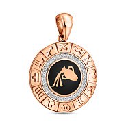 Фото Подвес из золота "Водолей" с эмалью и фианитами (арт. 440681ечвд)