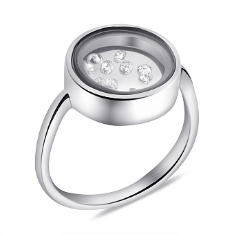 Серебряное кольцо с россыпью из фианитов (арт. 7501/6948)