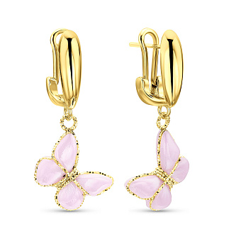 Сережки золотые Francelli Бабочки (арт. 109736жкмр)