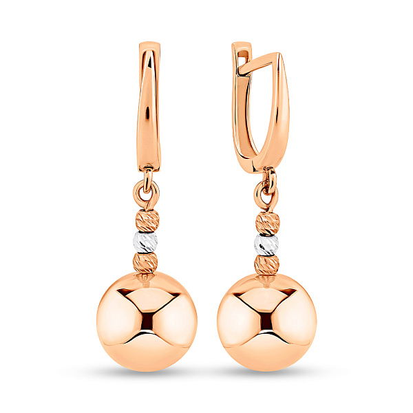 Золотые серьги-подвески (арт. 107325кб) – изображение 1