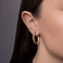 Серьги-кольца из желтого золота без камней (арт. 1091202/25ж) – изображение 2