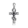 Срібний натільний хрестик з розп'яттям (арт. 7904/3591-ч) – зображення 1