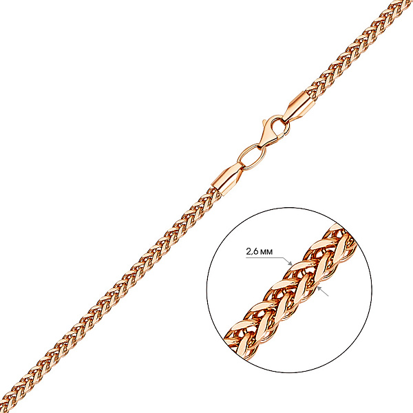 Золотая цепочка плетения Колосок (арт. 303506) – изображение 3