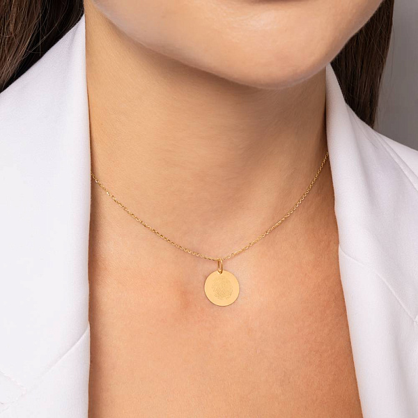 Золотой подвес под гравировку в форме монеты (арт. 4401022ж) – изображение 3