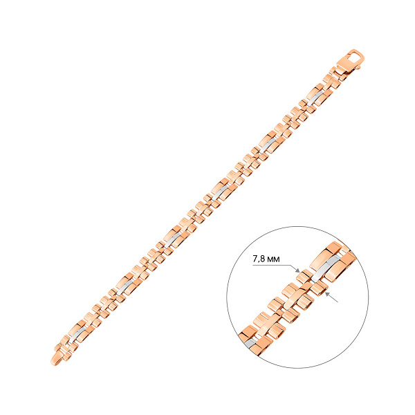 Браслет из красного и белого золота (арт. 3261185кб) – изображение 3