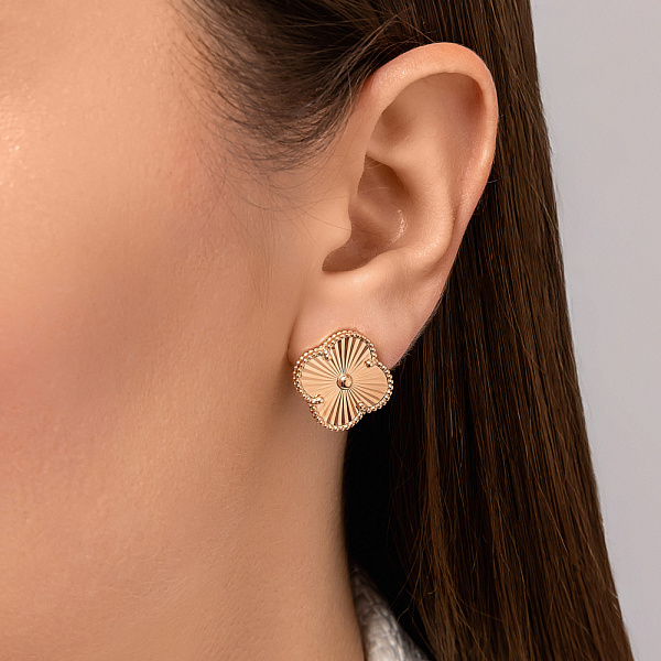 Серьги из красного золота (арт. 108683/15а) – изображение 2