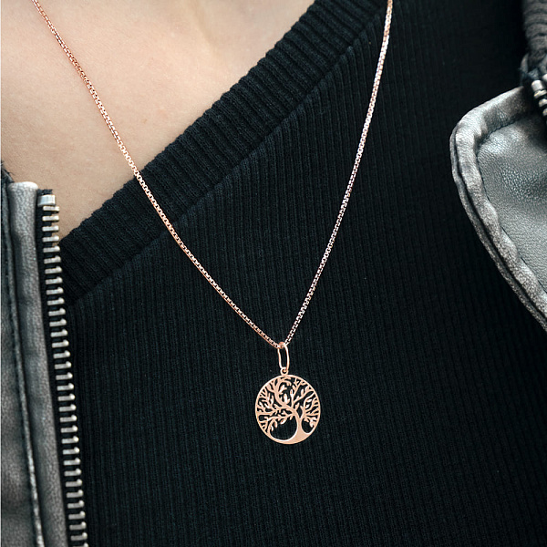 Золотий кулон Дерево життя без каміння (арт. 440897а) – зображення 2