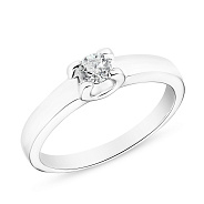 Фото Помолвочное кольцо из золота с бриллиантом (арт. К341078015б)