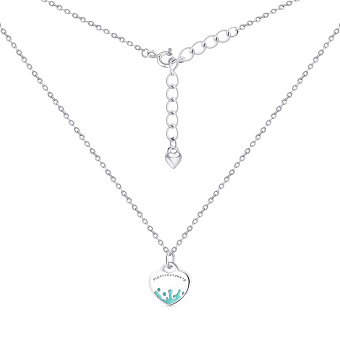 Серебряное колье с эмалью (арт. 7507/2378ебрз)