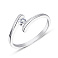 Серебряное кольцо с фианитом (арт. 7501/4435) – изображение 1