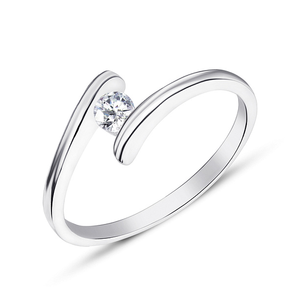 Серебряное кольцо с фианитом (арт. 7501/4435) – изображение 1