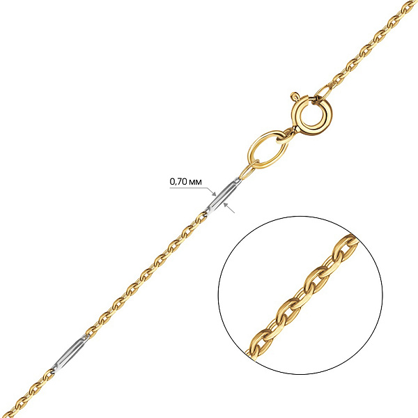 Золотая цепочка Якорного плетения (арт. ц3014602жр) – изображение 2