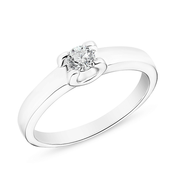 Каблучка для заручин з золота з діамантом (арт. К341078015б) – зображення 1