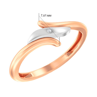 Золотое кольцо с бриллиантом (арт. К011037)